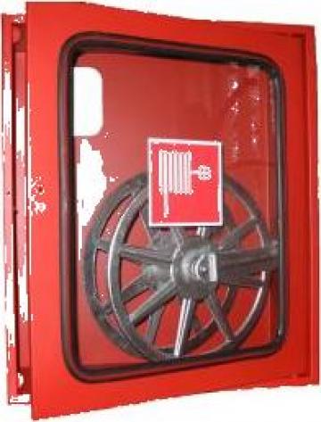 Cutie hidrant cu geam (650 x 550 x 250) si suport furtun Al de la Interprotect S.R.L