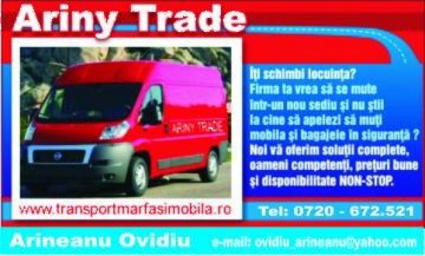 Transport marfa si mobila de la Ariny Trade Srl