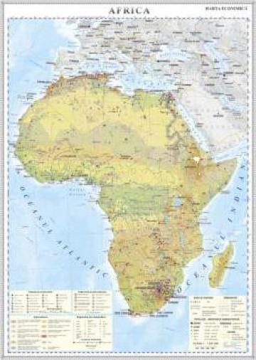 Harta fizica Africa de la Eurodidactica Srl