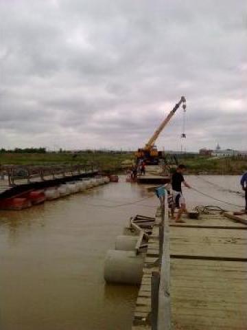 Reparatii si montare pontoane pod de la Agmi Slobozia