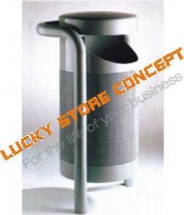 Cos gunoi metalic inox rabatabil de la Lucky Store Solution SRL