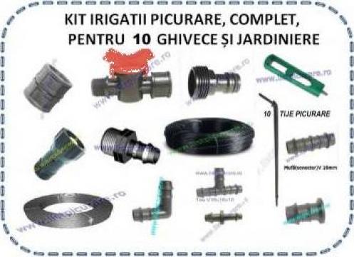 Kit irigare complet 10 ghivece sau jardiniere