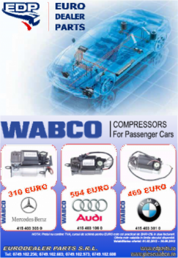 Compresoare Wabco Audi, Volkswagen Touareg, Mercedes, Bmw de la Eurodealer Parts