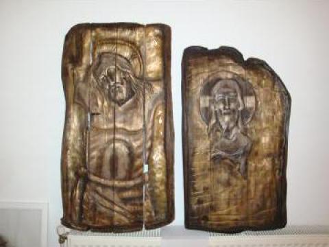 Icoane lemn invechit de la Pfa Sculptor Asandi Simion
