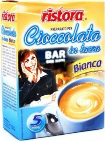 Ciocolata calda alba Ristora bar - cutie 5 plicuri de la Romeuro Service