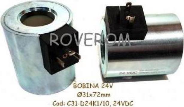 Bobina 24V, D31x72mm, electrovalve hidraulice de la Roverom Srl