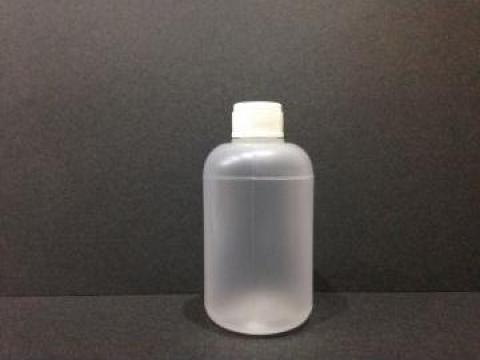 Flacon plastic transparent 50 ml cu dop fi 10 alb/rosu de la Vanmar Impex Srl