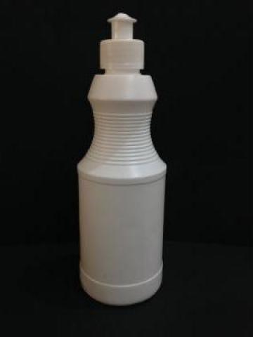 Flacon plastic alb 470 ml cu dop push pull