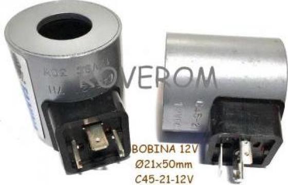 Bobina 12V, D21x50mm, electrovalva hidraulica de la Roverom Srl