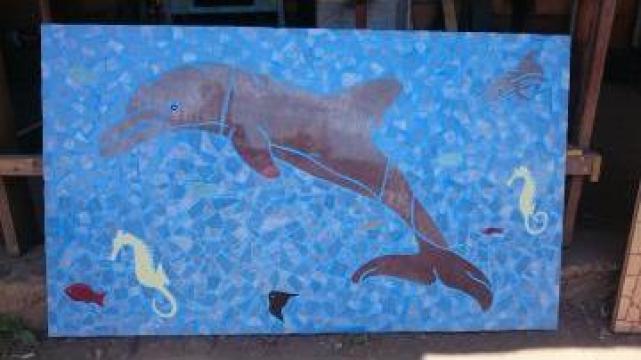 Mozaic unicat Delfin de la 