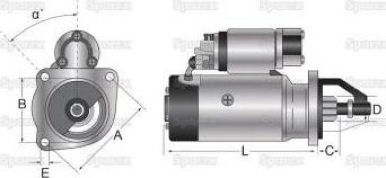 Electromotor Manitou, McCormick, Merlo - Sparex 127868 de la Farmari Agricola Srl