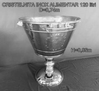 Cristelnita (cazan botez) inox 120 litri