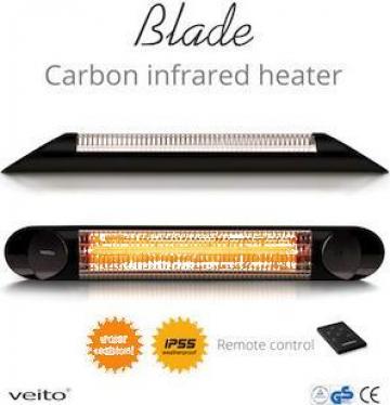 Incalzitor Veito Blade 2kW, Carbon, IP55, aluminiu
