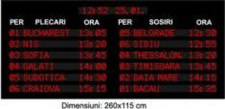 Tabela electronica pentru informare pasageri din autogari de la Sc Licornia Srl