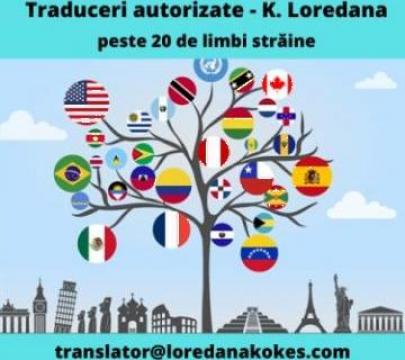 Traduceri autorizate in/din peste 20 de limbi straine de la Birou Traduceri Autorizate - K. Loredana