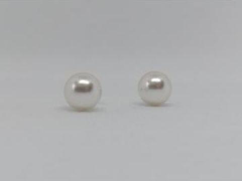 Cercei cu perle crystal white 8 mm de la 