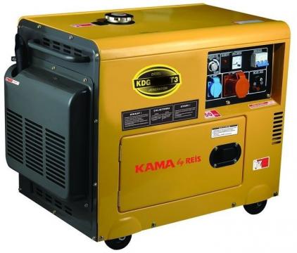 Generator diesel Kama in carcasa insonorizata KDK 7500 SC de la Devax Motors