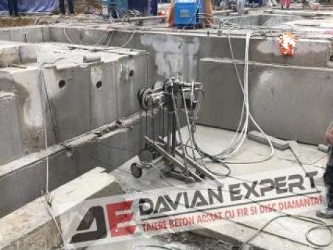 Taiere beton cu fir diamantat de la SC Davian Expert SRL