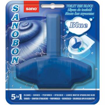 Odorizant WC solid Sano Bon Blue Regular 5 in1 (55g) de la Sirius Distribution Srl