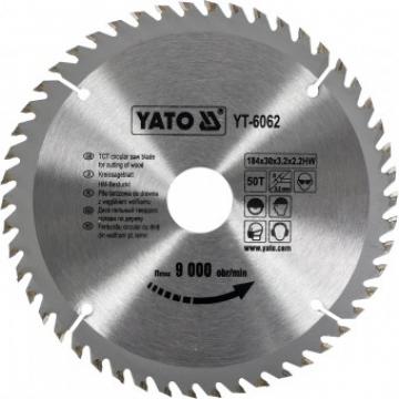Disc circular pentru lemn Yato YT-6062, diametru 184 mm de la Viva Metal Decor Srl