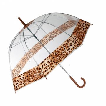 Umbrela transparenta Leopard de la Plasma Trade Srl (happymax.ro)