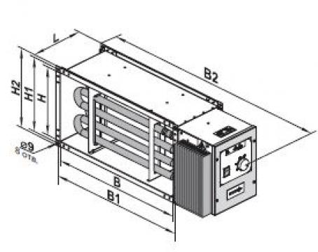 Incalzitor aer electric Controlled Heater NK-U 500x250