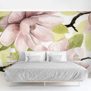 Fototapet vlies Pictura cu flori de magnolie