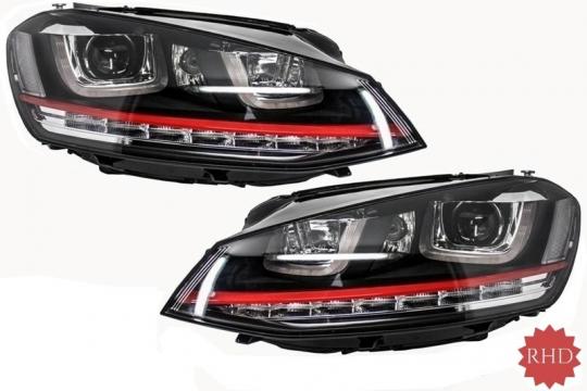 Faruri 3D LED volan dreapta compatibile cu VW Golf 7