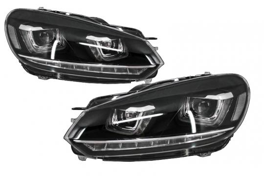 Faruri LED RHD compatibile cu VW Golf 6 VI (2008-up) Design