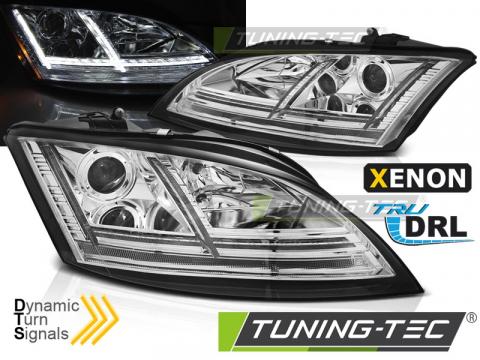 Faruri compatibile cu Audi TT 06-10 8J crom LED SEQ HID DRL de la Kit Xenon Tuning Srl