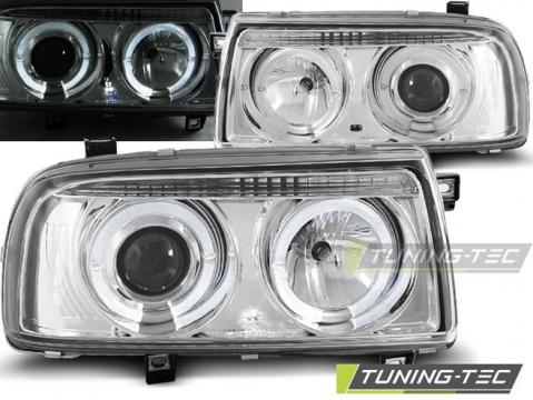 Faruri compatibile cu VW Vento 01.92-08.98 Angel Eyes crom de la Kit Xenon Tuning Srl