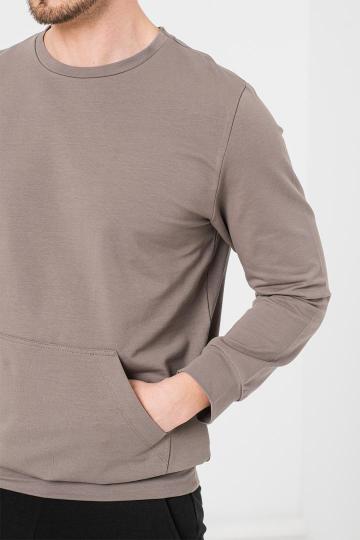 Bluza Coton casual barbati Taupe-M de la Etoc Online