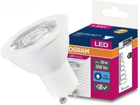 Spot Led Osram, LED Value PAR16, GU10, 5W (50W), 220-240V de la Etoc Online