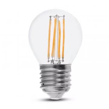 Bec LED cu filament 6W, bulb G45, dulie E27, alb rece de la Electro Supermax Srl