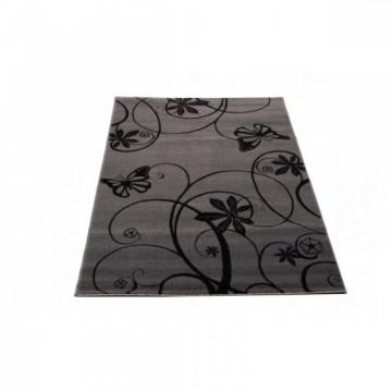 Covor Tatoo 32GMG floral negru dreptunghiular 70 x 140 cm de la Sanito Distribution Srl
