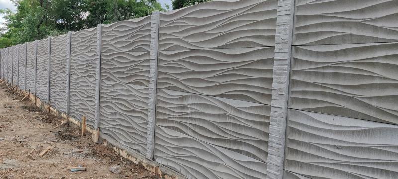 Gard beton valuri 3d