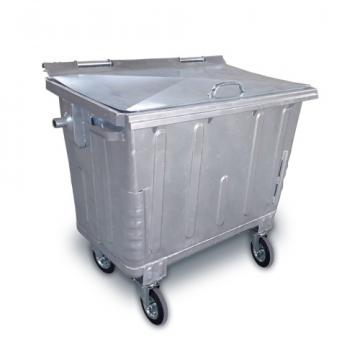 Container zincat CLA 1100L cu capac plat de la Sanito Distribution Srl