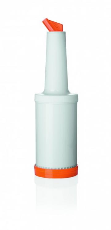 Sticla/flacon bar, 1 litru, alb-portocaliu