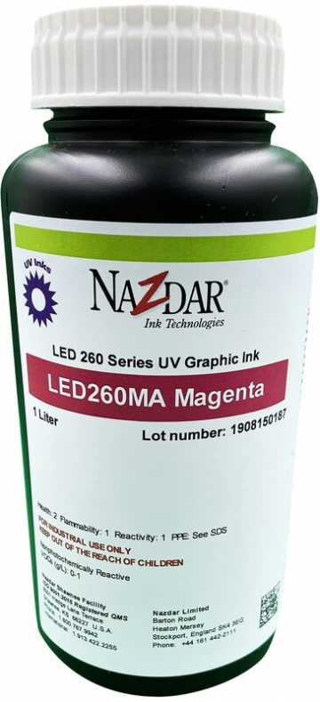 Cerneala LED UV 1L, Nazdar Seria 260, Magenta