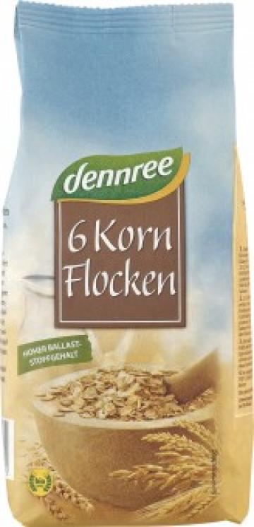 Fulgi din 6 cereale bio 500g Dennree de la Supermarket Pentru Tine Srl