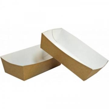 Tavite carton natur|alb, 15*8* h4.3cm (100buc) de la Practic Online Packaging Srl