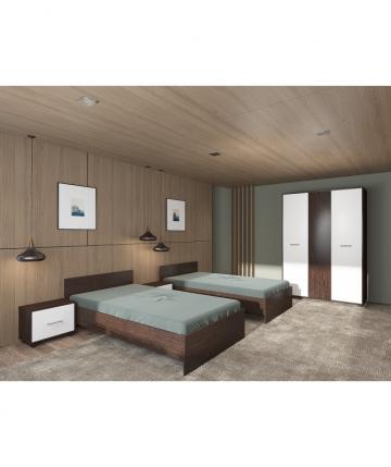 Dormitor Sara cu 2 paturi de 120 x 200 cm de la Wizmag Distribution Srl