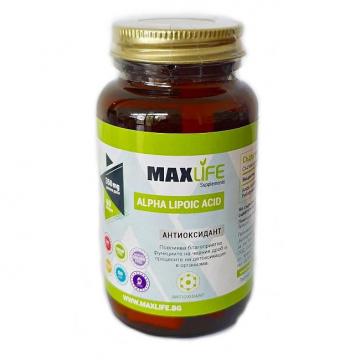 Supliment alimentar MAXLife Acid Alfa-lipoic 350mg de la Krill Oil Impex Srl