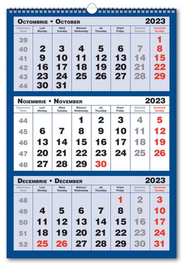 Calendare triptice 2023 de la Gabrielle Print