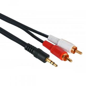 Cablu 2 RCA tata la jack 3,5mm tata stereo 3 metri de la Sirius Distribution Srl