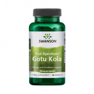 Supliment alimentar Swanson Gotu Kola, 435 mg, 60 capsule de la Krill Oil Impex Srl