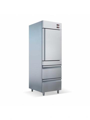 Dulap frigorific cu usa si congelator cu 2 sertare Bambas