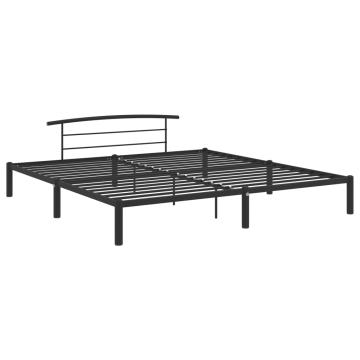 Cadru de pat, negru, 180 x 200 cm, metal de la VidaXL