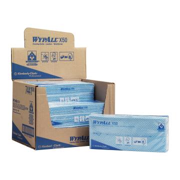 Lavete Kimberly-Clark Wypall X50, albastre, 50 bucati de la Sanito Distribution Srl