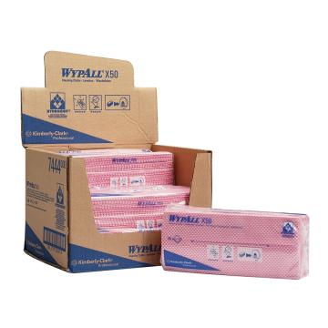 Lavete Kimberly-Clark Wypall X50 rosii, 50 bucati/set de la Sanito Distribution Srl